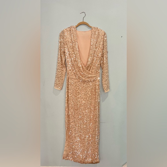 All over sequin cowl back maxi dress - Picture 2 of 2